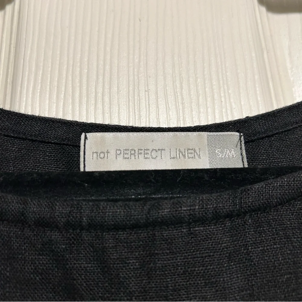 notPERFECTLINEN Black Linen Midi Dress - Picture 5 of 6